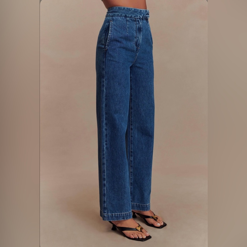 Meshki Rayne Wide Leg Denim Jeans -90s blue